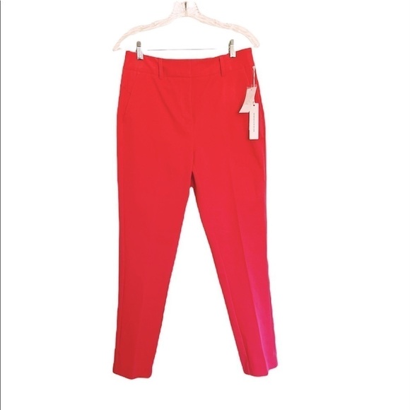 COURT & ROWE NWT Stretch Cotton Twill Trousers Size 4 in Bright Poppy - Picture 2 of 13